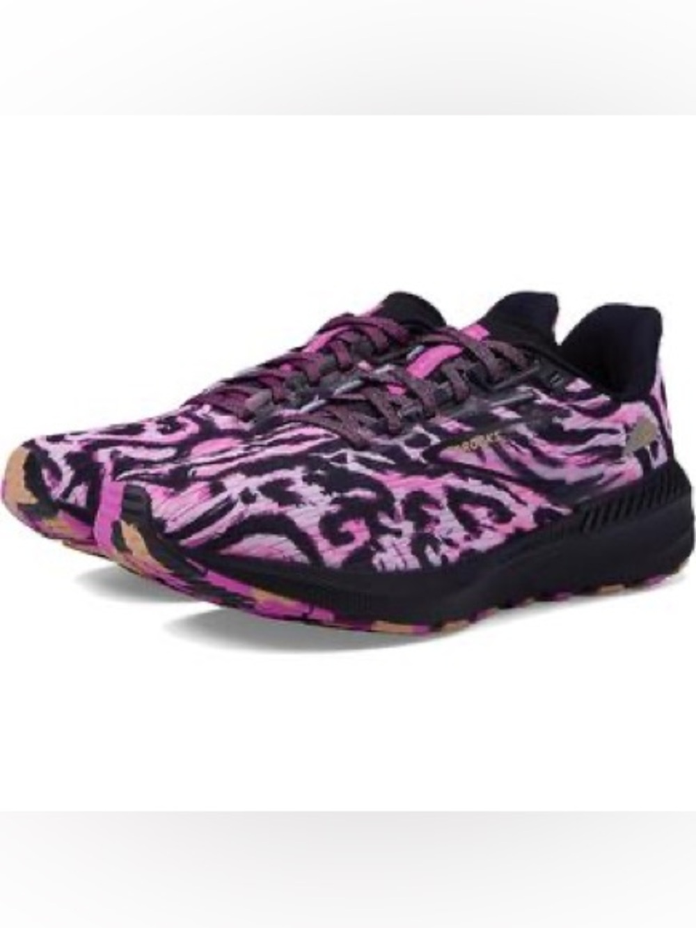 Brooks Women’s Pink and Black Patterned Running Shoes